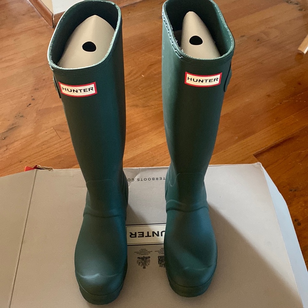 Hunter green boots